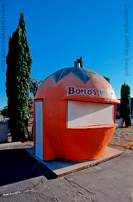 Bono's Italian Restaurant and Orange Stand Fontana California Photograph by Jeffrey Sward